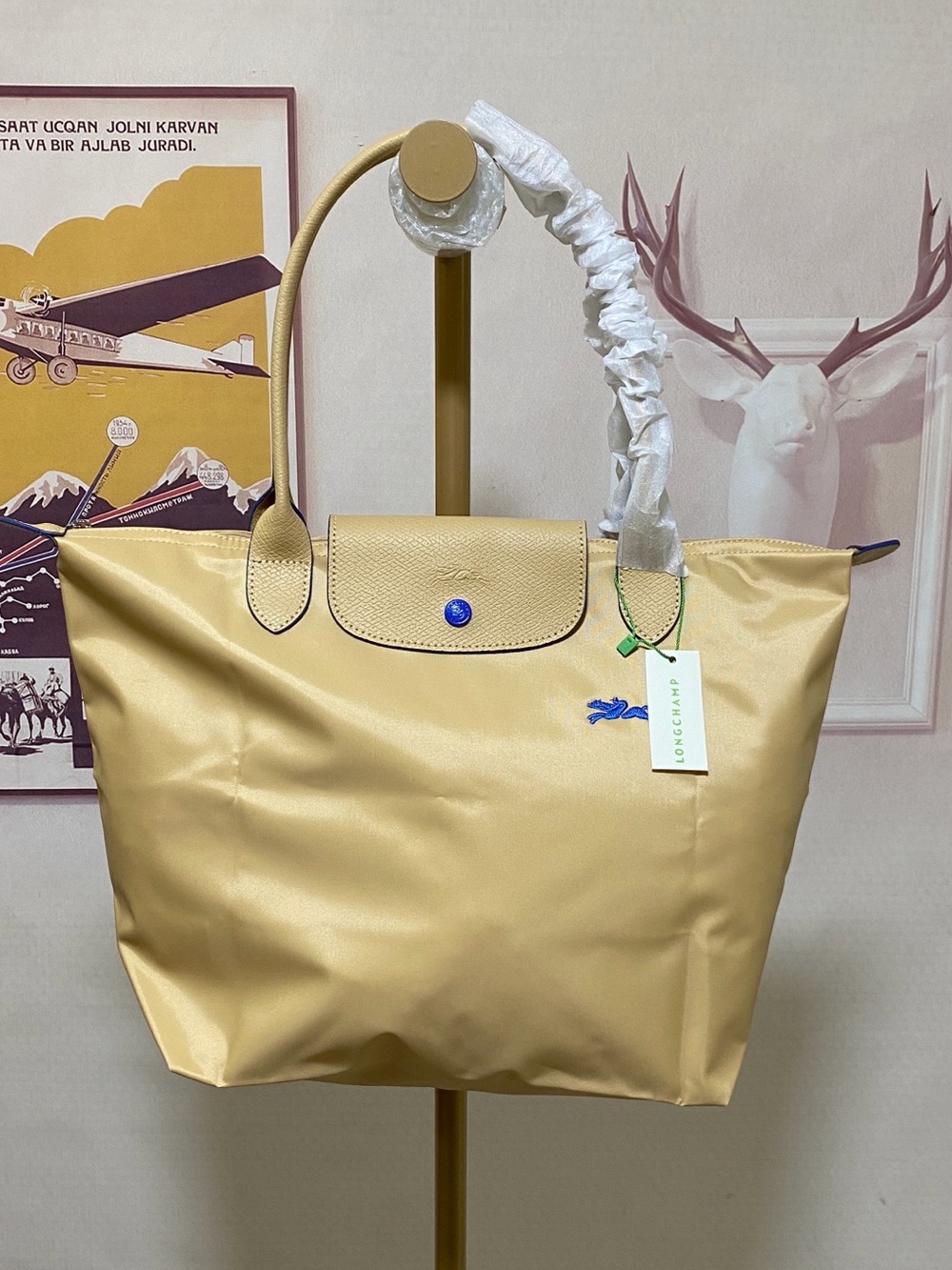 Longchamp Le Pliage Tote Bag in Beige